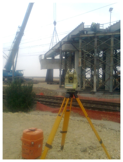 Pozitionare grinda metalica pod peste calea ferata